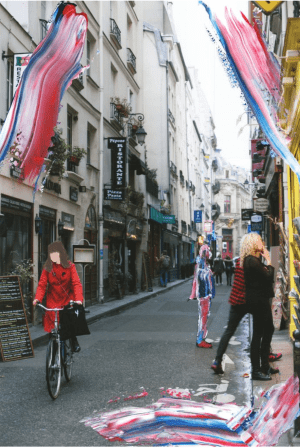 Red Bicyclist (Paris 2017)